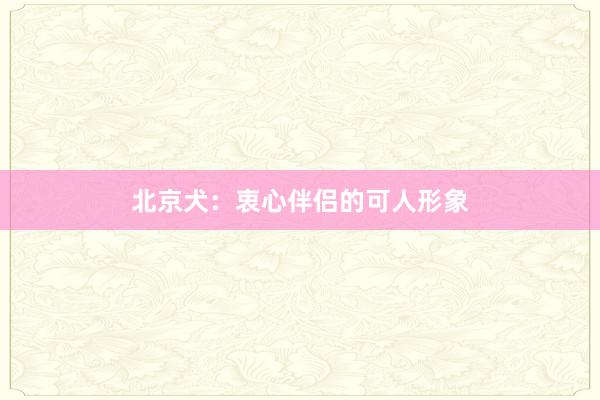 北京犬：衷心伴侣的可人形象